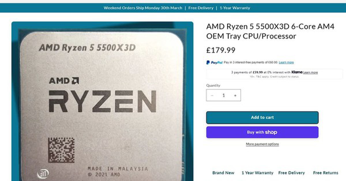 Khám Phá Chip AMD Ryzen 5 5500X3D: Từ Thị Trường Đến Hiệu Năng