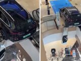 Tai Nạn Đáng Tiếc Tại Trung Tâm Thương Mại: Chiếc Mercedes GLC 350L Gần Như Rơi Xuống Tầng Dưới