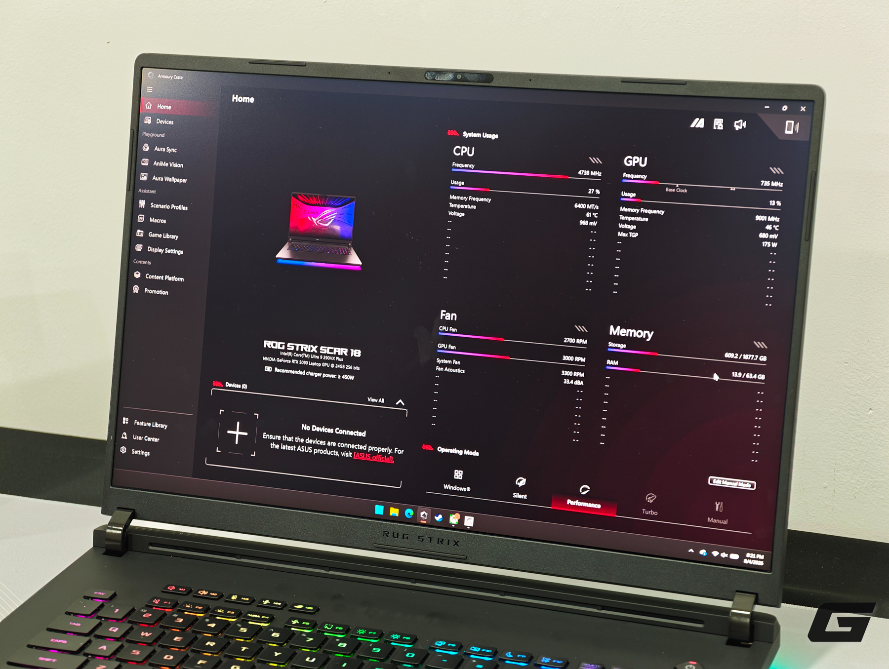 Phần cứng ROG Strix SCAR 18 Phần cứng ROG Strix SCAR 18