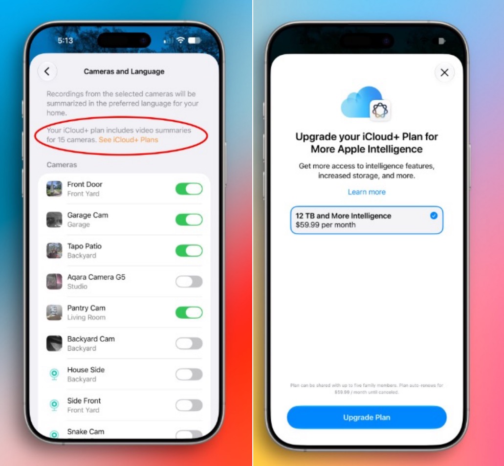 Tính năng tóm tắt video dành cho tài khoản iCloud