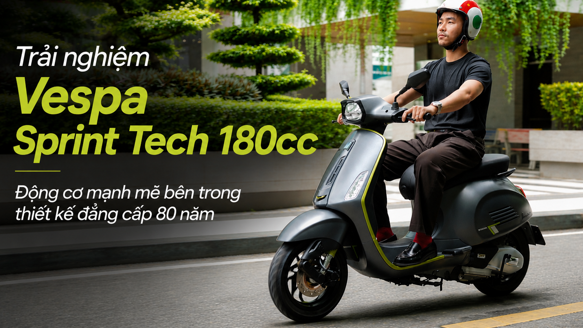 Khám Phá Vespa Sprint Tech 180cc: Vận Hành Mượt Mà Trong Thiết Kế Sang Trọng