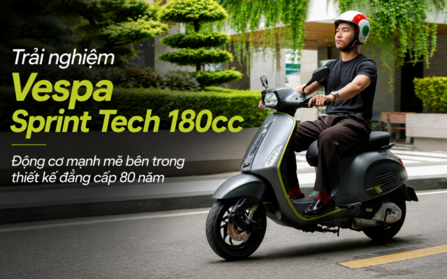 Khám Phá Vespa Sprint Tech 180cc: Vận Hành Mượt Mà Trong Thiết Kế Sang Trọng