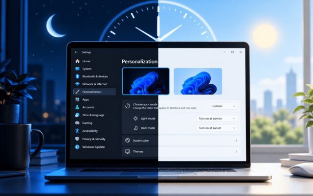 Windows 11 sắp hỗ trợ tự động chuyển sáng/tối (Auto Dark Mode): những điểm đáng lưu ý
