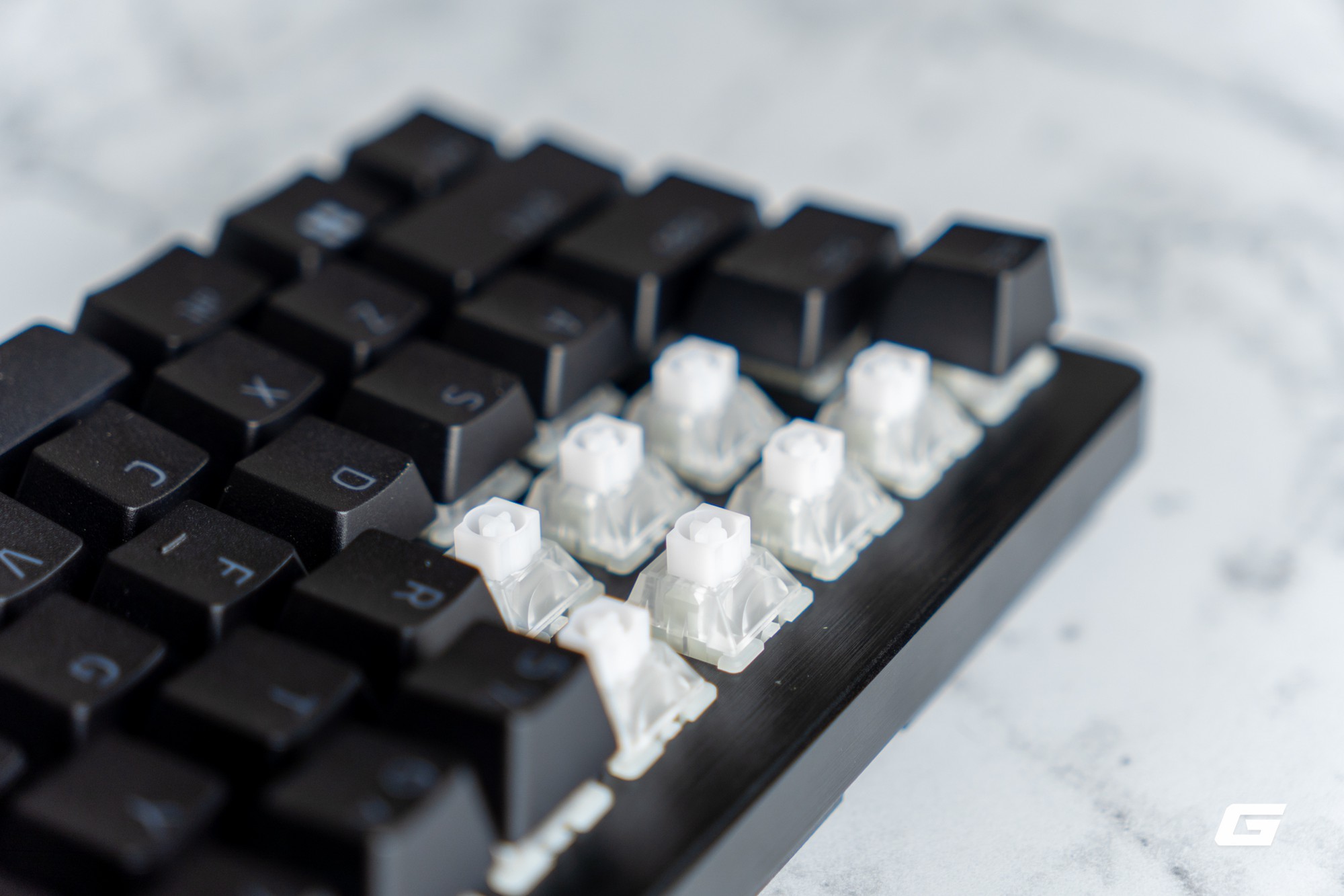 Cận cảnh switch Hall Effect trên bàn phím Razer Huntsman V3 HE Cận cảnh switch Hall Effect trên bàn phím Razer Huntsman V3 HE